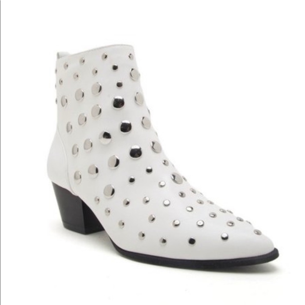 NEW IN BOX Studded White Booties